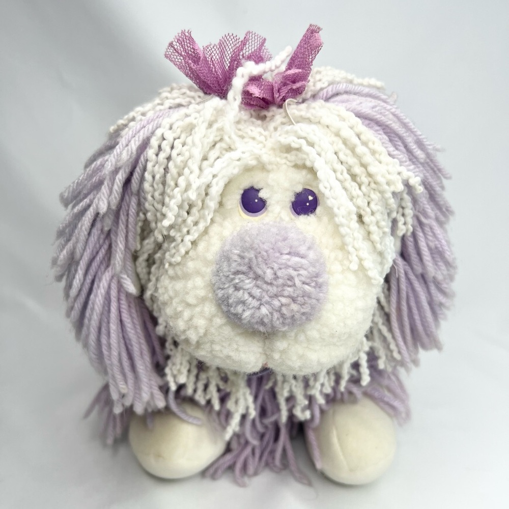 Vintage Kenner 1986 Fluppy Dogs Purple stuffed plush puppy dog Toy